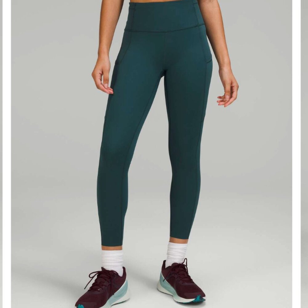 Lululemon Fast and Free High-Rise Tight 25" - Green Jasper